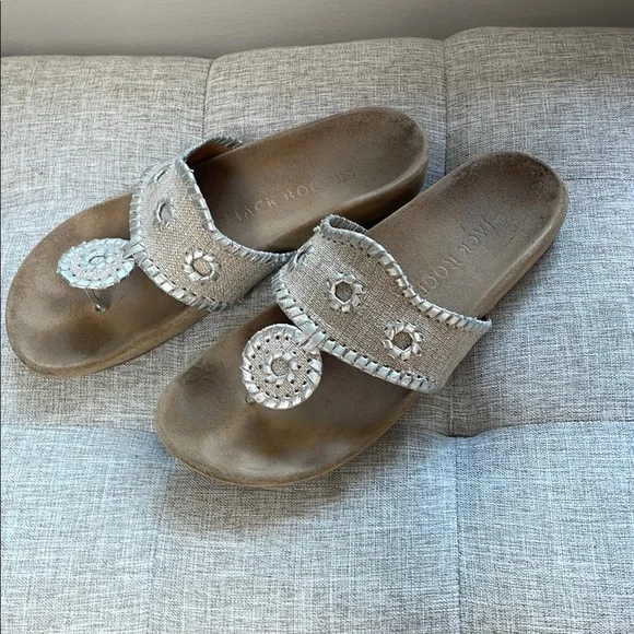 Jack Rogers Tan Sandals with Elegant Detailing size 7 - Picture 2 of 5